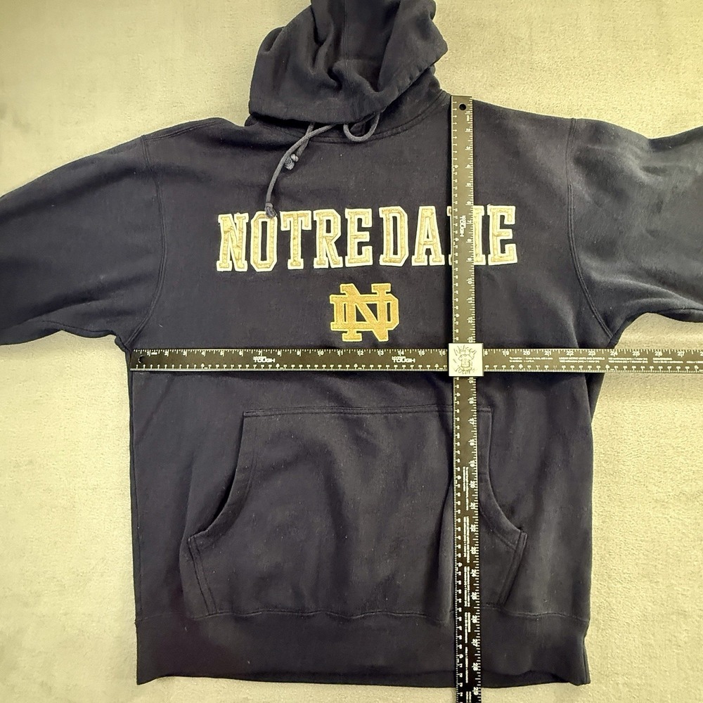 Notre Dame Fighting Irish Hoodie Russell Athletics Navy Blue Gold Embroidered M‎ - Picture 2 of 7